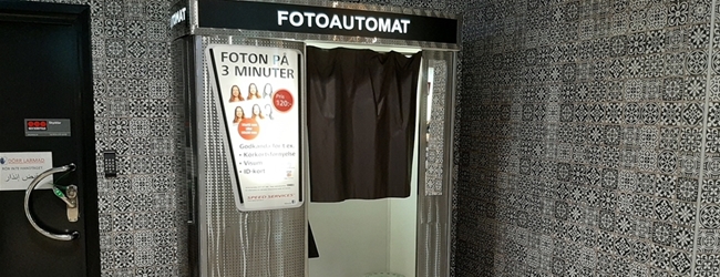 Take your photos in our photo booth in Rosengård Centrum