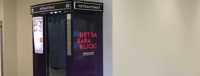 Kom till Åkermyntan Centrum och prova vår nya fotoautomat!