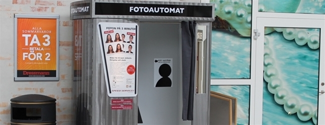 Kom till Eurostop i Arlanda Stad och prova vår nya fotoautomat!