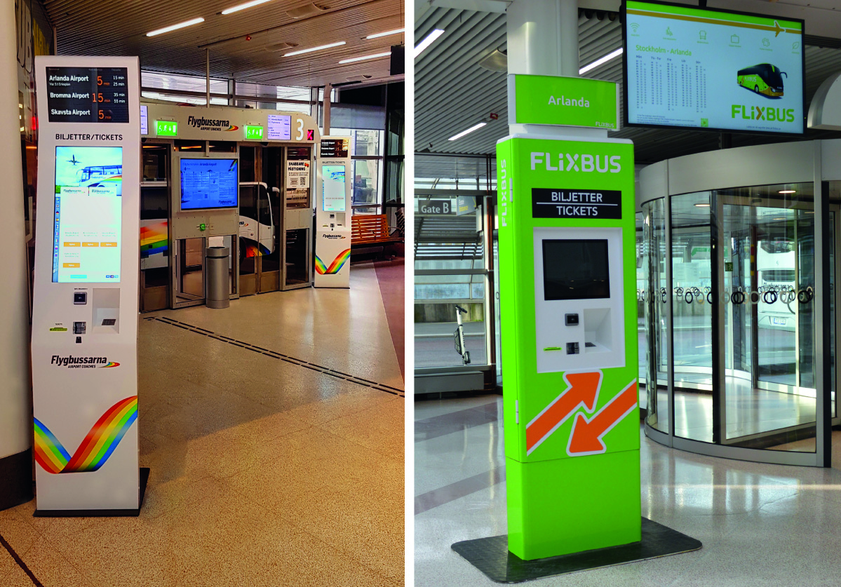 Vending machines at Cityterminal in Stockholm